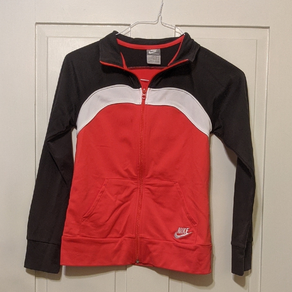 Nike kids large Retro Pink & Brown Tracksuit Jacket